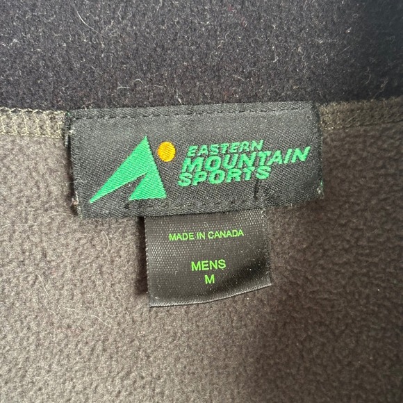 VTG Eastern Mountain Sports Mens Fleece 1/4 Zip Pullover Gray Medium Canada Made - Picture 2 of 12
